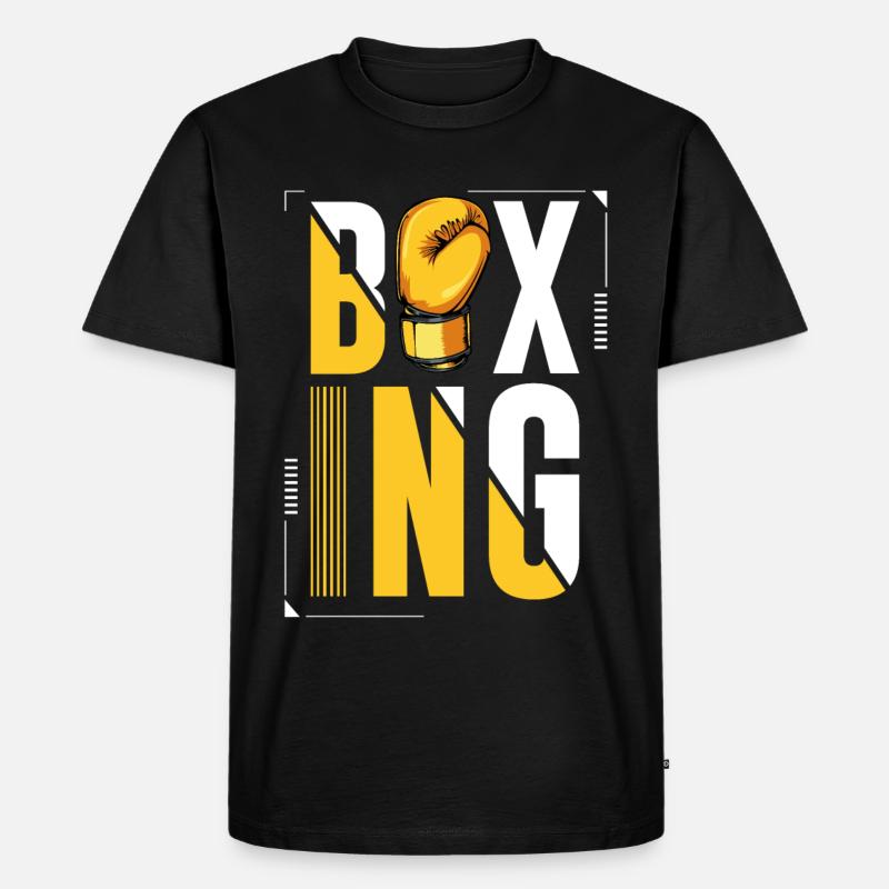 Boxer - Männer Premium Bio T-Shirt - Schwarz