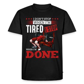 body builder - Men's Premium Organic T-Shirt - black - Front - Nico (187cm)