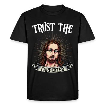 Zimmerman dictons Jésus charpentier cadeau - T-shirt Premium bio Homme - noir - Devant - Nico (187cm)