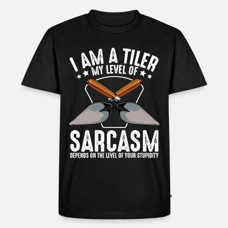 Fliesenleger - Männer Premium Bio T-Shirt - Schwarz