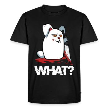 lièvre - T-shirt Premium bio Homme - noir - Devant - Nico (187cm)