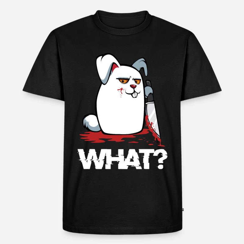 Hase - Männer Premium Bio T-Shirt - Schwarz