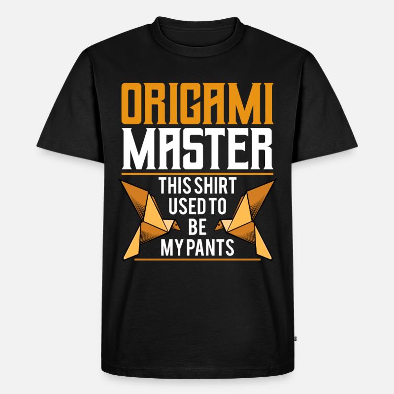 Origami - Männer Premium Bio T-Shirt - Schwarz