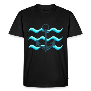 navigation à voile - T-shirt Premium bio Homme - noir - Devant - Nico (187cm)