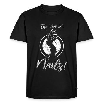 Nail art nail design nail salon cosmétique cadeau - T-shirt Premium bio Homme - noir - Devant - Nico (187cm)