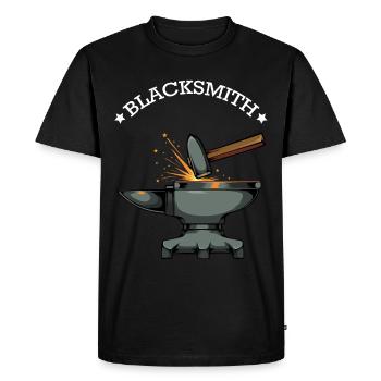 forgeron - T-shirt Premium bio Homme - noir - Devant - Nico (187cm)