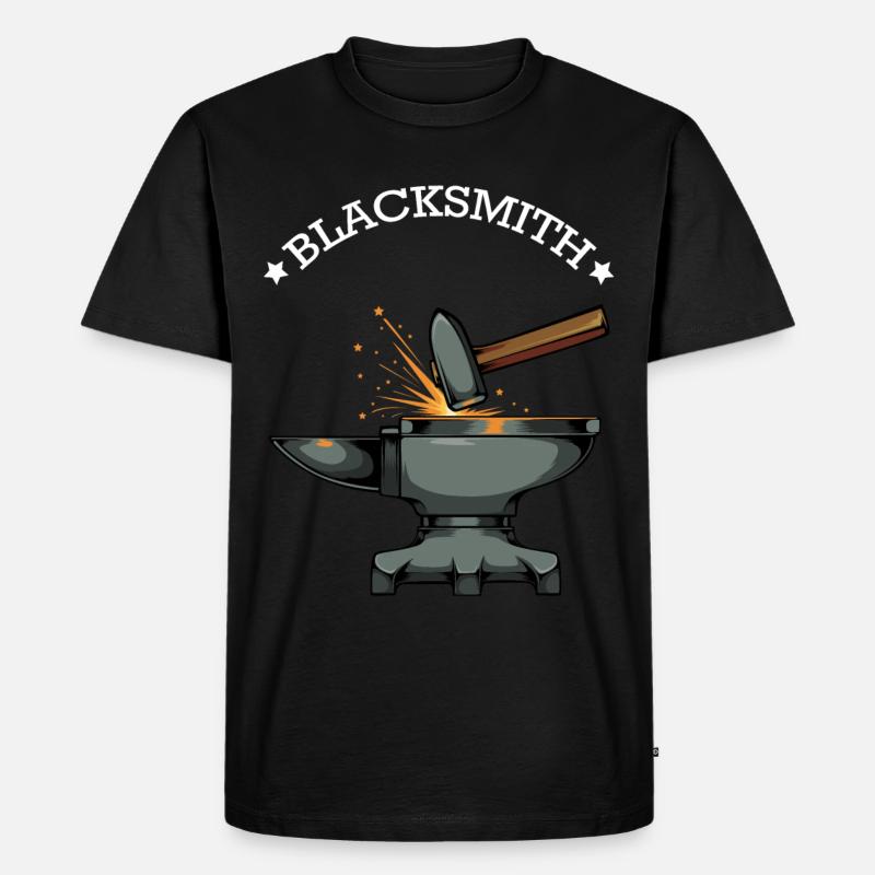 Schmied - Männer Premium Bio T-Shirt - Schwarz