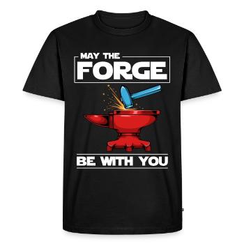 forgeron - T-shirt Premium bio Homme - noir - Devant - Nico (187cm)