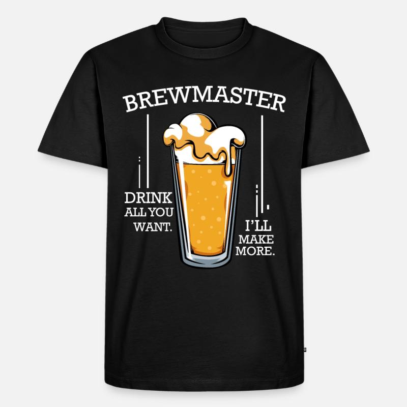 Brasser de la bière - T-shirt Premium bio Homme - noir
