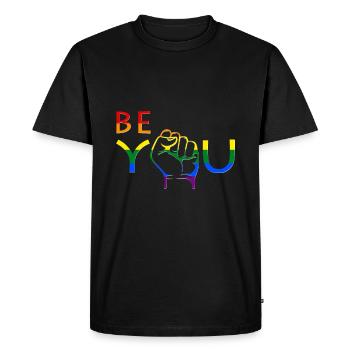 Gay Pride - Men's Premium Organic T-Shirt - black - Front - Nico (187cm)
