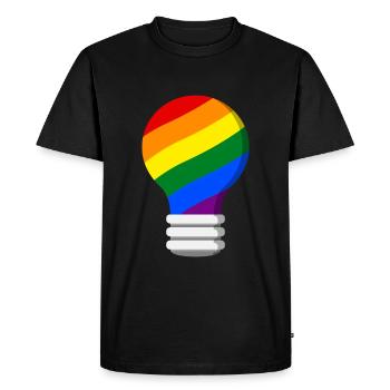 Gay Pride - Men's Premium Organic T-Shirt - black - Front - Nico (187cm)