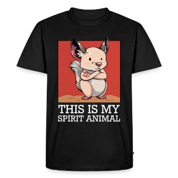 Chinchilla - This Is My Spirit Animal - Sayings - Men's Premium Organic T-Shirt - black - Front - Nico (187cm)