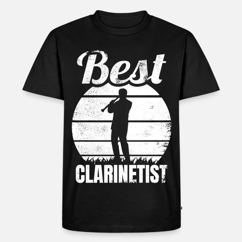 Bester Klarinettist - Männer Premium Bio T-Shirt - Schwarz