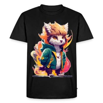 Cute stylish griffin - Men's Premium Organic T-Shirt - black - Front - Nico (187cm)