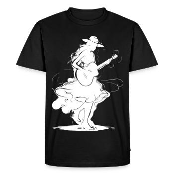 Fille de guitare - T-shirt Premium bio Homme - noir - Devant - Nico (187cm)