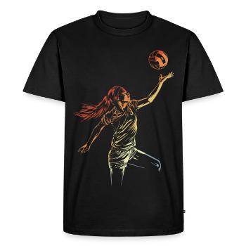 Croquis de joueur de volley-ball - T-shirt Premium bio Homme - noir - Devant - Nico (187cm)