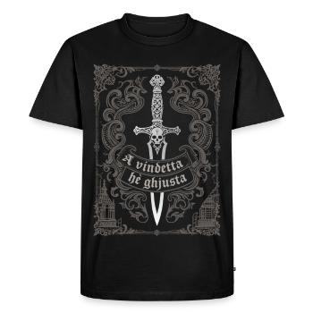 A vindetta hè ghjusta - T-shirt Premium bio Homme - noir - Devant - Nico (187cm)