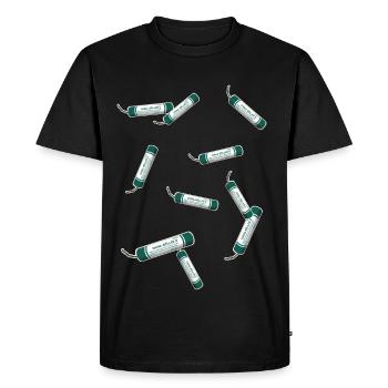 Pétards pyrotechniques - T-shirt Premium bio Homme - noir - Devant - Nico (187cm)