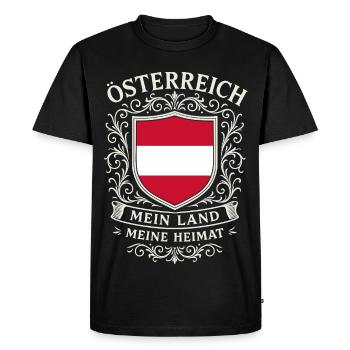 Autriche - Mon pays - Ma maison - T-shirt Premium bio Homme - noir - Devant - Nico (187cm)