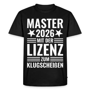 Master 2026 avec la licence de Smartass - T-shirt Premium bio Homme - noir - Devant - Nico (187cm)