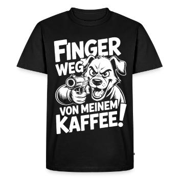 Lâche mon café - T-shirt Premium bio Homme - noir - Devant - Nico (187cm)