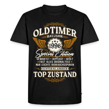 Cadeau d’anniversaire Vintage 1996 Année 30 - T-shirt Premium bio Homme - noir - Devant - Nico (187cm)