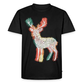 Zentangle Roebuck - T-shirt Premium bio Homme - noir - Devant - Nico (187cm)