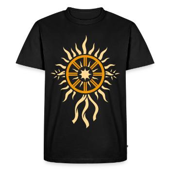 Midsummer Wheel – Symbol of the Annual Festivals - Men's Premium Organic T-Shirt - black - Front - Nico (187cm)