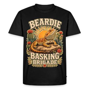 BRIGADE DE LA BAIGNÉE DE BAIN - T-shirt Premium bio Homme - noir - Devant - Nico (187cm)