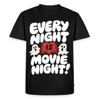 Every Night Is Movie Night Ghosts - Men's Premium Organic T-Shirt - black - Front - Nico (187cm)