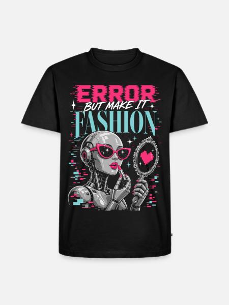 Error Fashion – Futuristischer Roboter-Style - Männer Premium Bio T-Shirt - Schwarz