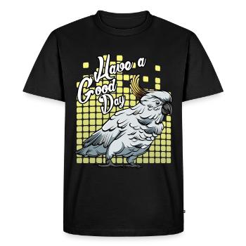 Cacatode | Cadeau de papa ou de perroquet Kakadus - T-shirt Premium bio Homme - noir - Devant - Nico (187cm)