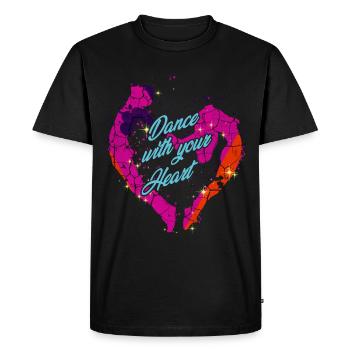 Dance With Your Heart | Dance couple dancing gift - Men's Premium Organic T-Shirt - black - Front - Nico (187cm)