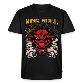 King Bull | Coffret de taureaux modernes à la mode - T-shirt Premium bio Homme - noir - Devant - Nico (187cm)