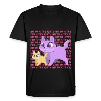 Chats mignons | Cadeau pour chat Kawaii - T-shirt Premium bio Homme - noir - Devant - Nico (187cm)