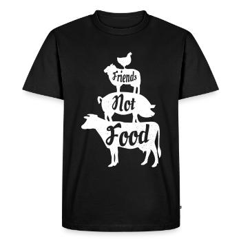 Vegan Vegan Animaux Végétariens Cadeau Bien-être des Animaux - T-shirt Premium bio Homme - noir - Devant - Nico (187cm)