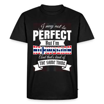 Norway Norwegian Norwegian Gift Idea Funny - Men's Premium Organic T-Shirt - black - Front - Nico (187cm)