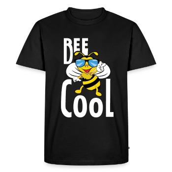 Bee cool bee - Men's Premium Organic T-Shirt - black - Front - Nico (187cm)
