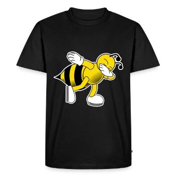 Bee bees dab dabbing beekeepers - Men's Premium Organic T-Shirt - black - Front - Nico (187cm)