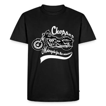 Moto chopper - T-shirt Premium bio Homme - noir - Devant - Nico (187cm)