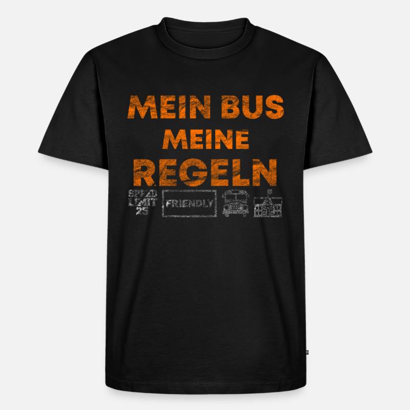 Busfahrer Bus Spruch - Männer Premium Bio T-Shirt - Schwarz