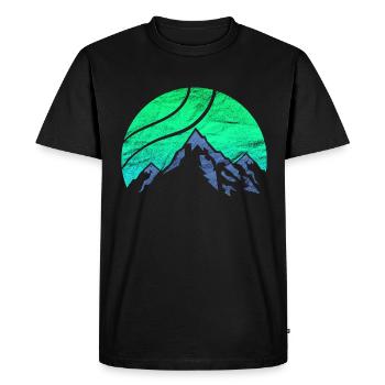 Hiking mountains vintage shirt - Men's Premium Organic T-Shirt - black - Front - Nico (187cm)