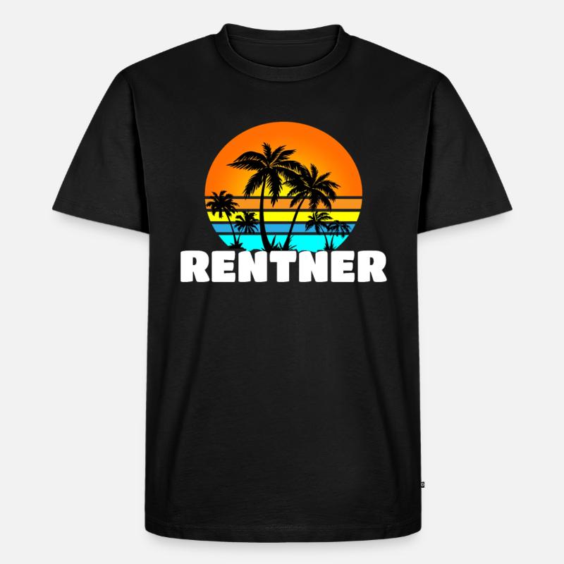 Rentner Rente Pension - Männer Premium Bio T-Shirt - Schwarz