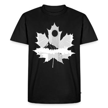 Hiking mountains Canada Canada maple leaf - Men's Premium Organic T-Shirt - black - Front - Nico (187cm)