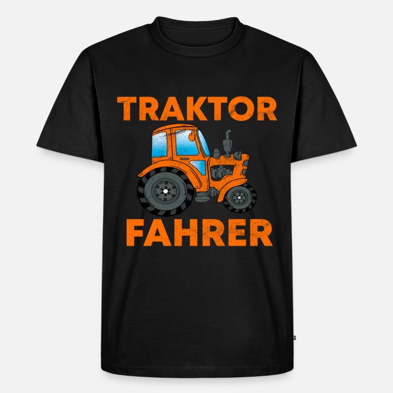 TRAKTORFAHRER TRAKTOR TREKKER - Männer Premium Bio T-Shirt - Schwarz