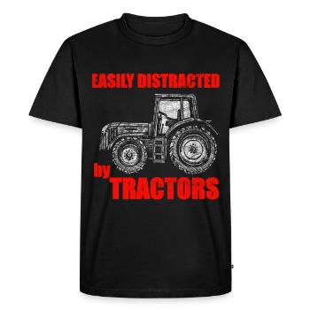 Tracteurs tracteurs proverbe - T-shirt Premium bio Homme - noir - Devant - Nico (187cm)