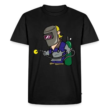 Soudeur schweisser t-shirt cadeau - T-shirt Premium bio Homme - noir - Devant - Nico (187cm)