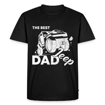 Père jeep - T-shirt Premium bio Homme - noir - Devant - Nico (187cm)