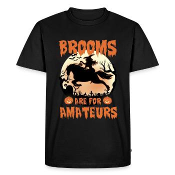 les balais sont pour les amateurs - T-shirt Premium bio Homme - noir - Devant - Nico (187cm)
