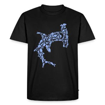 Hai Taucher - Männer Premium Bio T-Shirt - Schwarz - Vorne - Nico (187cm)